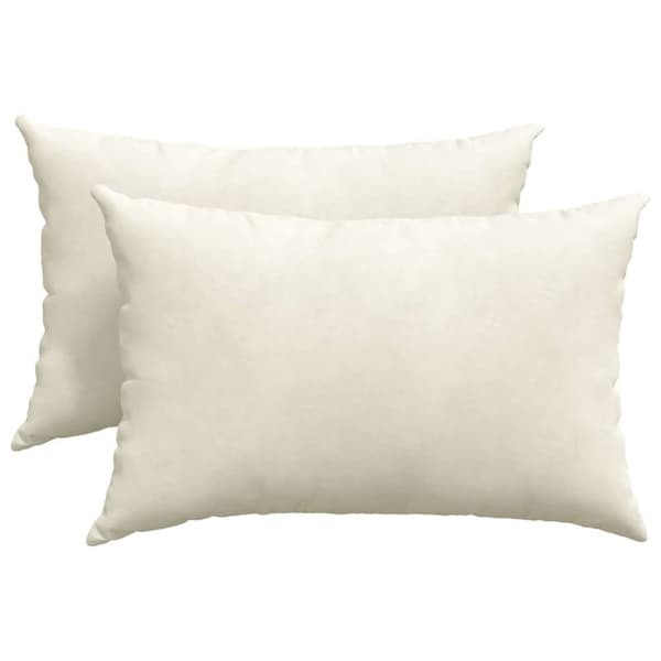 Sofakuddar 2 pcs Kräm 60 x 40 cm Kordread tyg