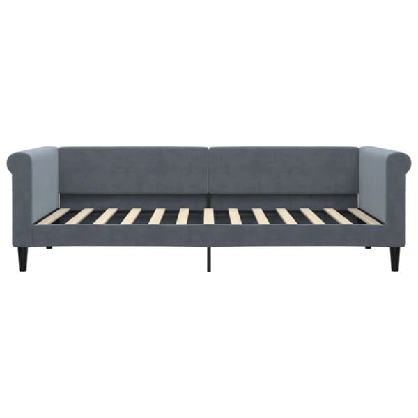 Dagbädd utdragbar mörkgrå 90x200 cm sammet