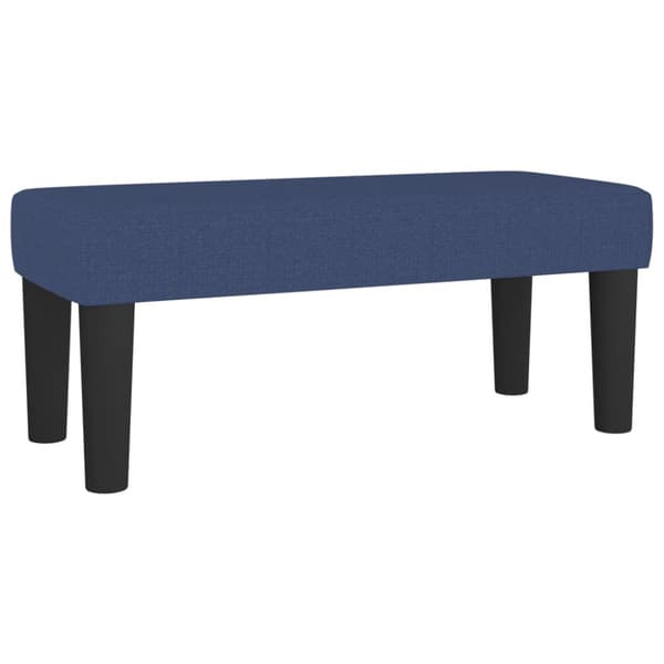 Ramsäng med madrass blå 90x200 cm tyg
