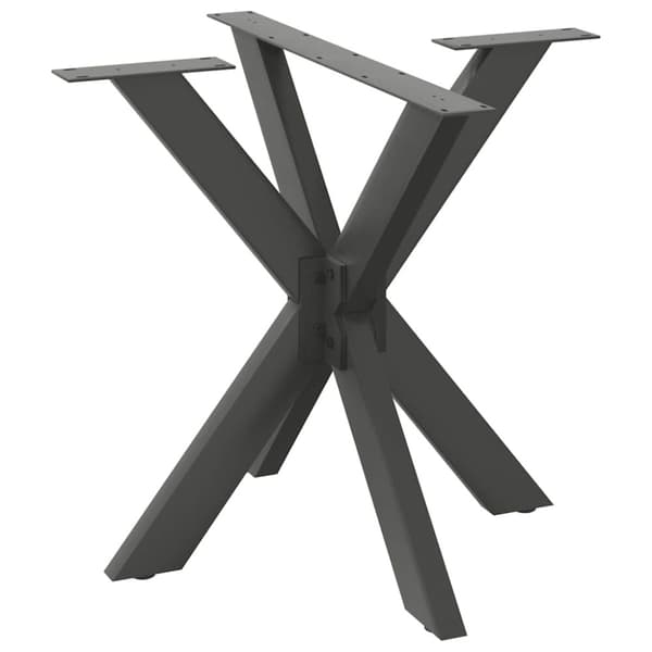 Matbordsben spindelformad antracit 85x85x(72-73) cm stål