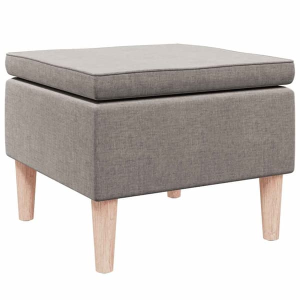 Pall med träben taupe tyg