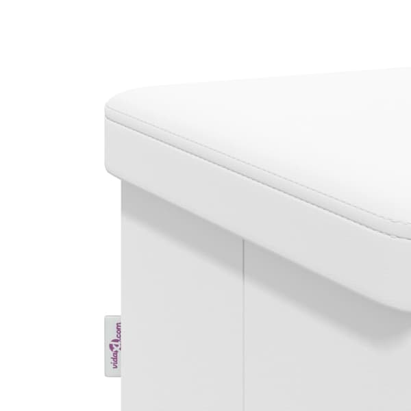 Förvaringsbänk vikbar vit PVC