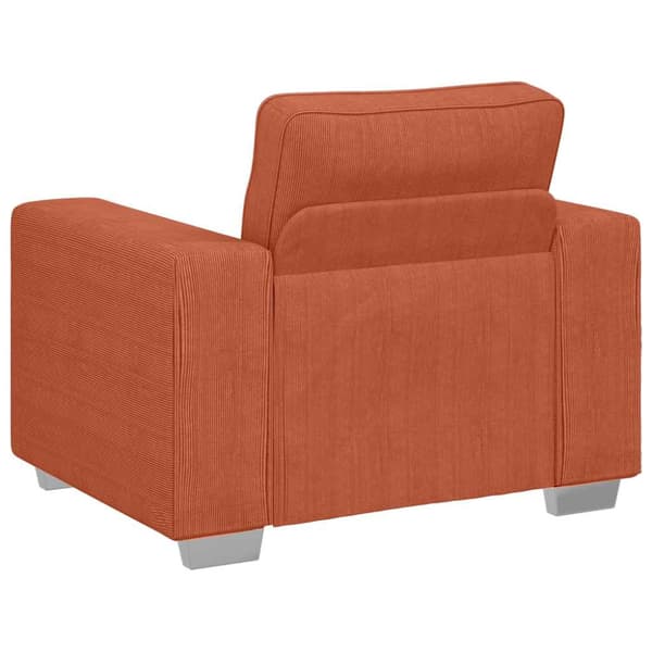 Soffstol röd orange 100x77x82 cm manchestertyg