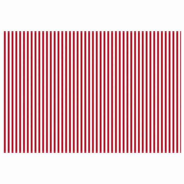 Markisväv Röd och Vit 600 × 300 cm Polyester