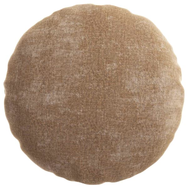 Kuddöverdrag 2 st HEERLEN Brun Ø 40 cm Chenilletyg