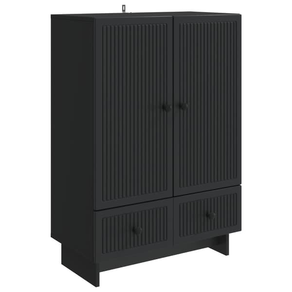 Sideboard Svart 66 x 34,5 x 95 cm Konstruerat trä