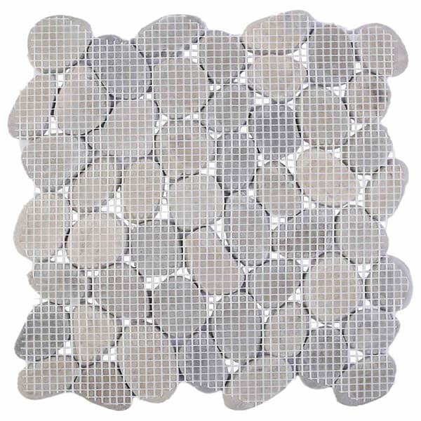 Pebble Tiles Grå 30 x 30 cm Flodsten