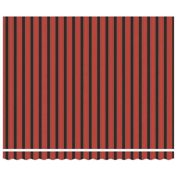 Markis tyg med orange och brun 400 × 350 cm Polyester