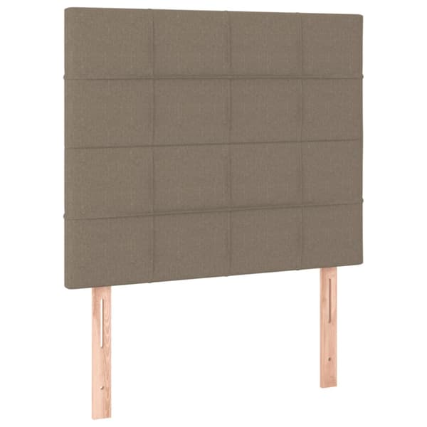 Ramsäng med madrass taupe 120x200 cm tyg