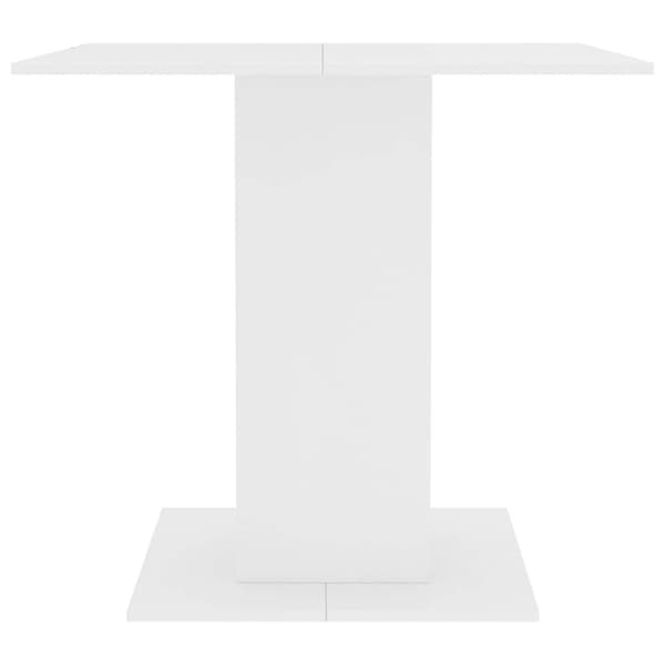 Matbord vit 80x80x75 cm konstruerat trä