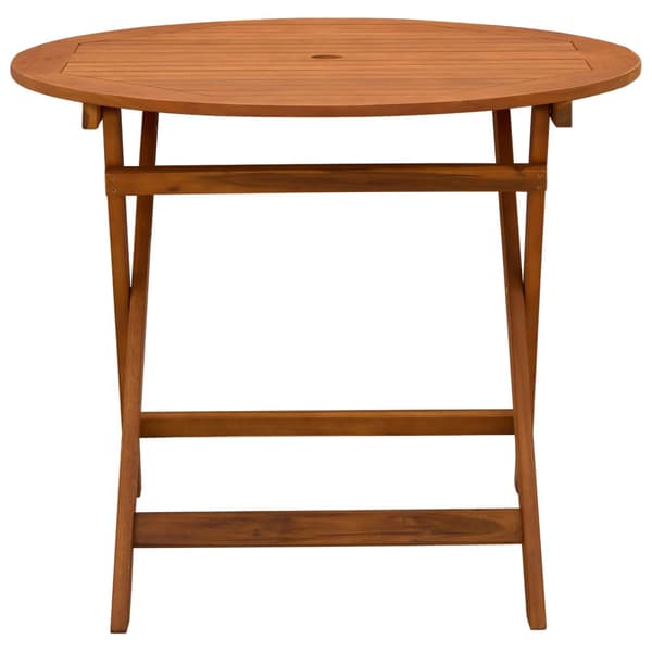 Hopfällbart trädgårdsbord Brun Ø 90 x 75 cm