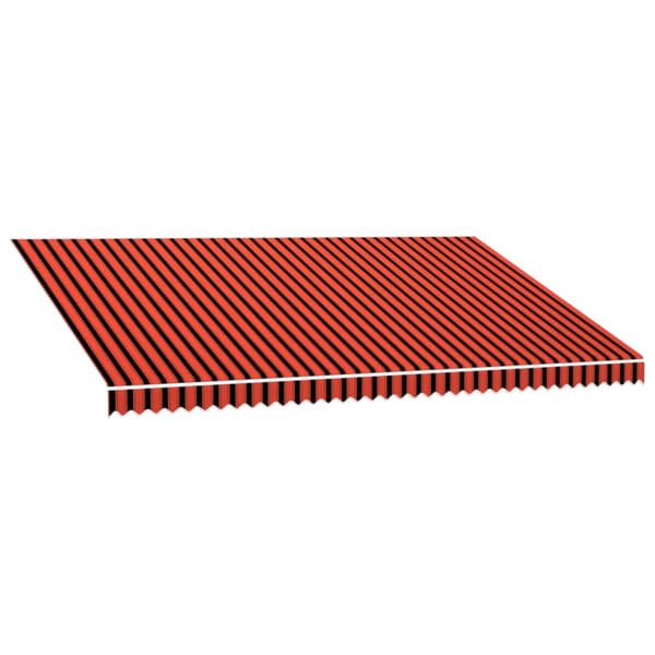Markisduk orange och brun 5x3 m