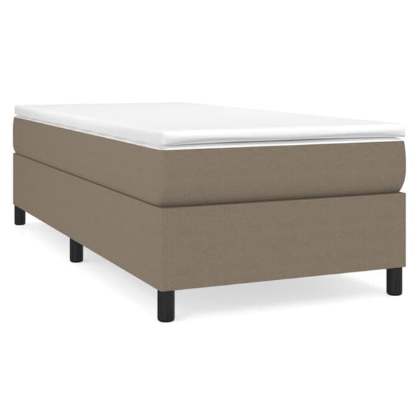 Boxspring-sängram Taupe 90x190 cm tyg