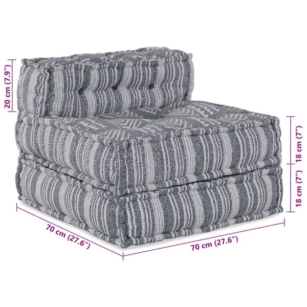 Modulsofa enhet Grå Tryck 70 x 70 x 56 cm Tyg