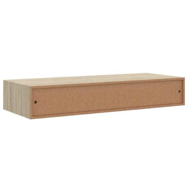 Väggmonterad låda 2 st ek 60x23,5x10 cm MDF
