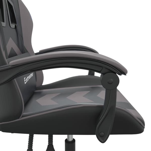 Gamingstol svart och grå konstläder