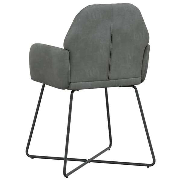 Matstolar 6 pcs Sammet Mörkgrå 55 x 50 x 84 cm