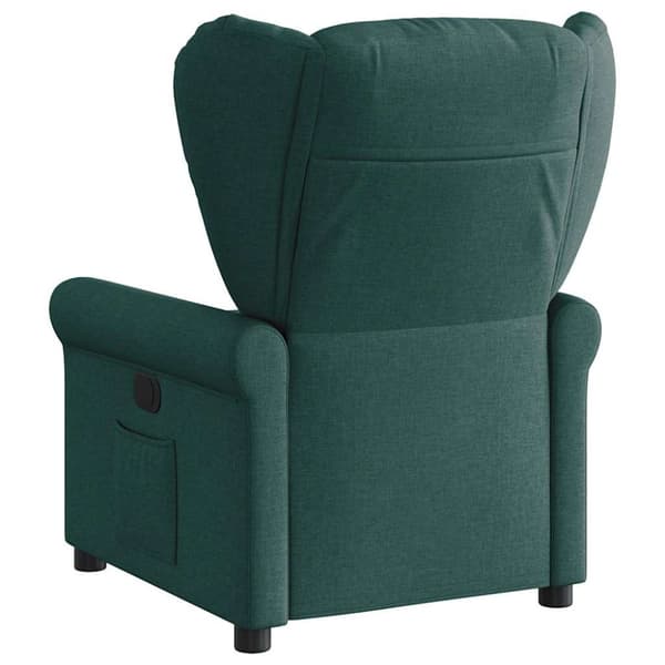 Reclinerfåtölj mörkgrön tyg