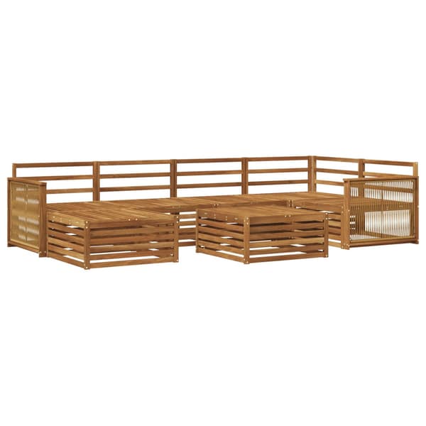Utomhussoffset 7 pcs Naturlig