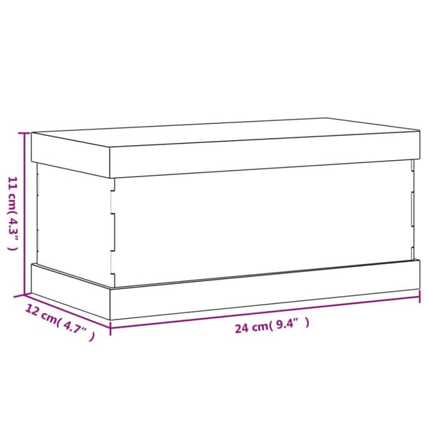 Akryllåda transparent 24x12x11 cm