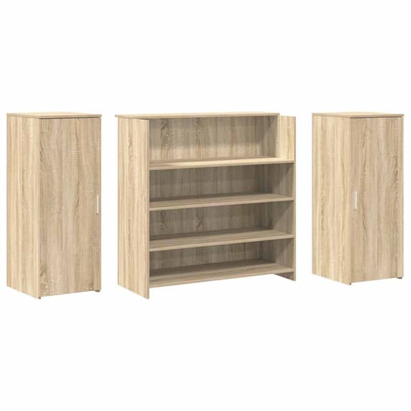Receptionsdisk sonoma-ek 180x50x103,5 cm konstruerat trä