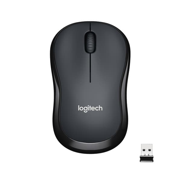 Logitech M220 Silent - mus - 2.4 GHz - träkol