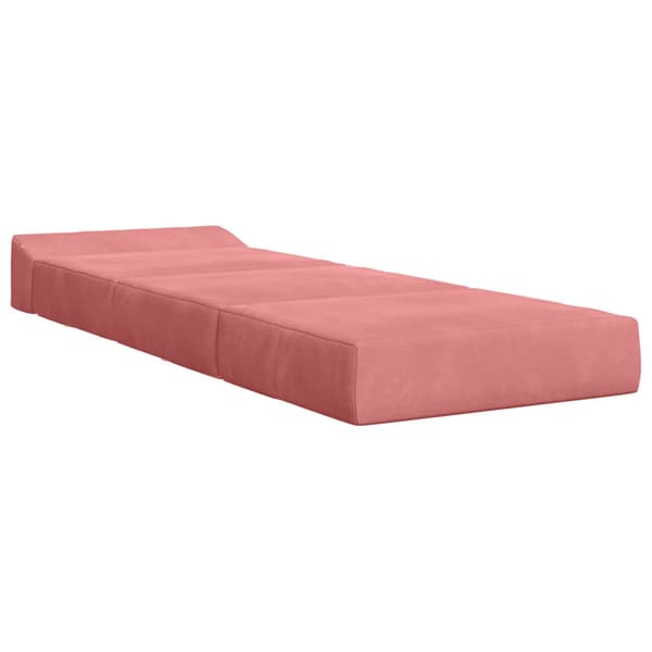 Fällbar Soffbed Rosa 200 x 70 x 10 cm Sammet