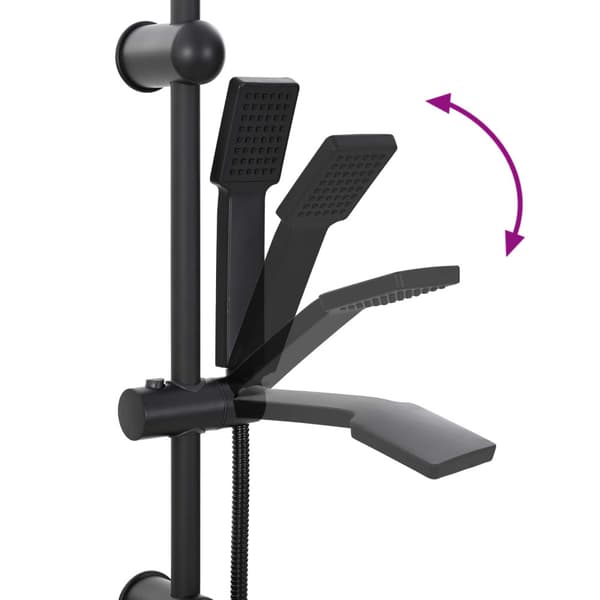 Duschsystem Svart 47 x 20 x 95 cm Rostfritt stål