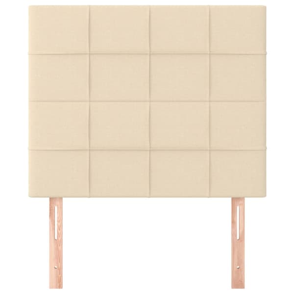 Sänggavel creme 100x5x118/128 cm tyg