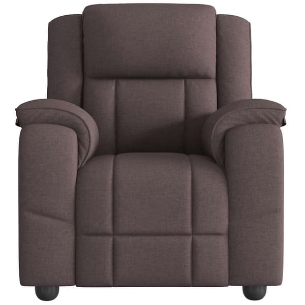Reclinerfåtölj mörkbrun tyg