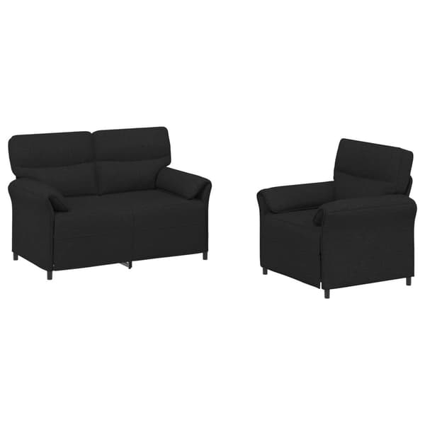Soffset 2 st Svart Tyg