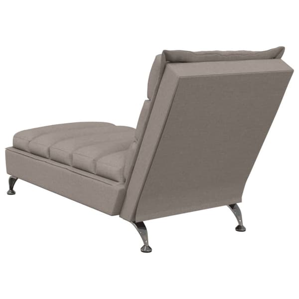 Schäslong med dynor taupe tyg