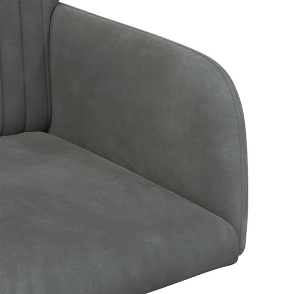 Matstolar 4 pcs Sammet Mörkgrå 55 x 50 x 84 cm
