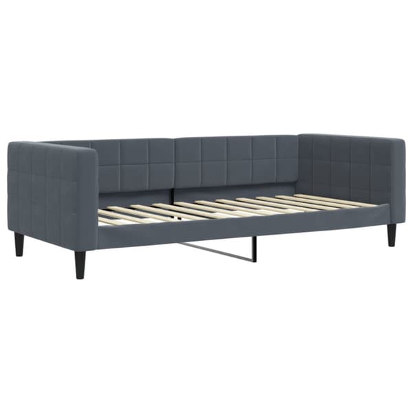 Dagbädd utdragbar mörkgrå 90x200 cm sammet