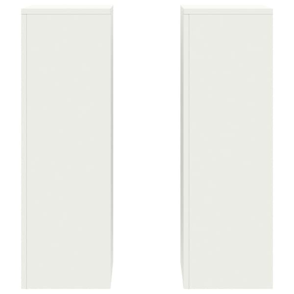 Växtställ 2 pcs Vit 24 x 24 x 75 cm Stål