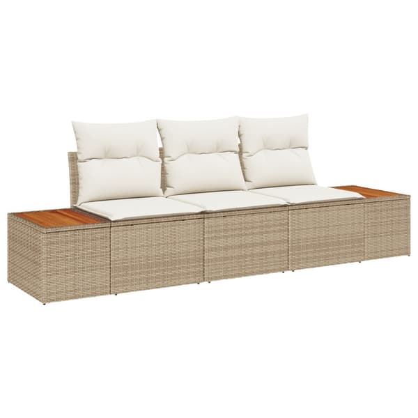 Trädgårdsoffset 3 st Beige konstrotting