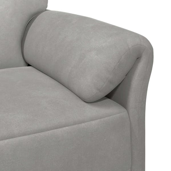 2-sits soffa Ljusgrå 138 x 83 x 95 cm Sammet