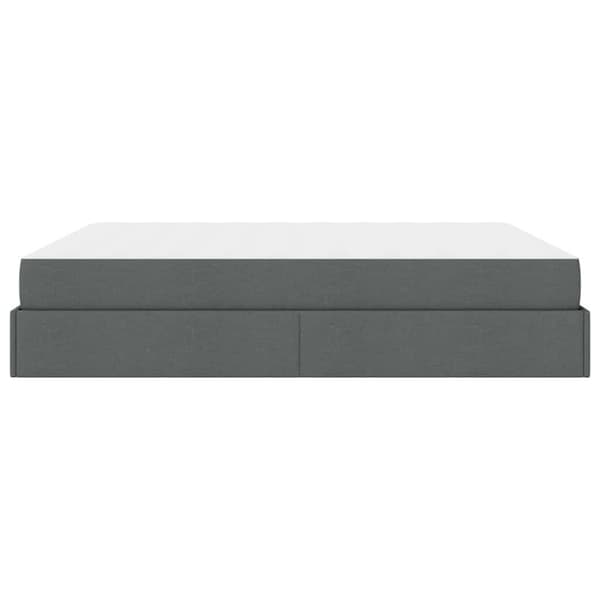 Sängram med madrass 2 pcs Dämpad Grå tyg