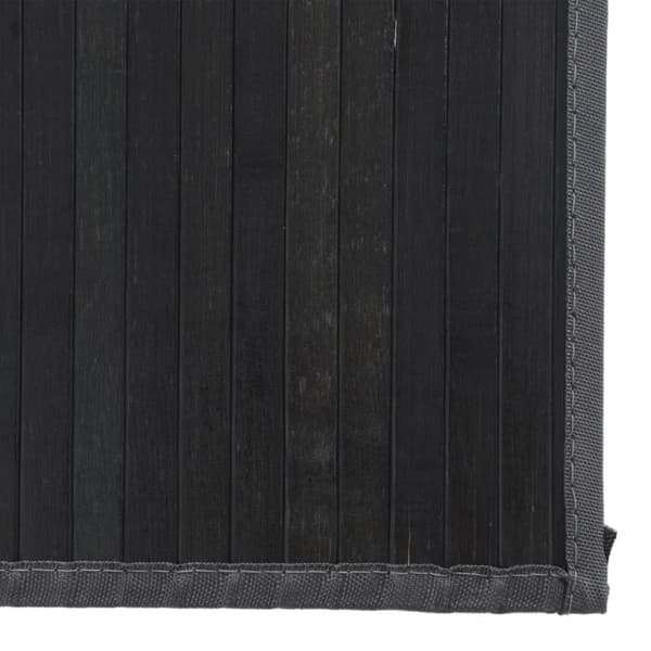 Matta rektangulär svart 80x400 cm bambu