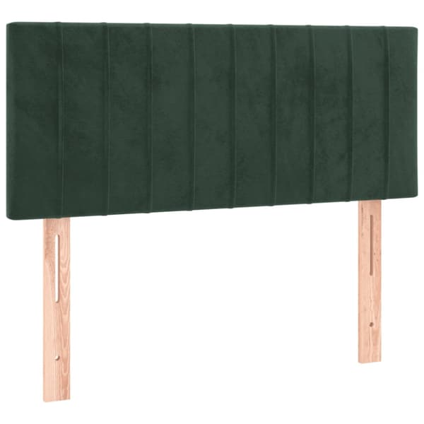 Ramsäng med madrass mörkgrön 100x200 cm sammet