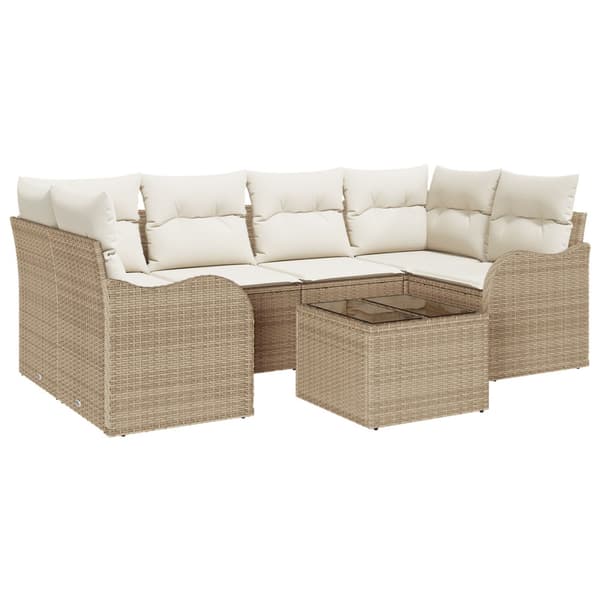Trädgårdsoffset Beige 55 x 55 x 37 cm konstrotting