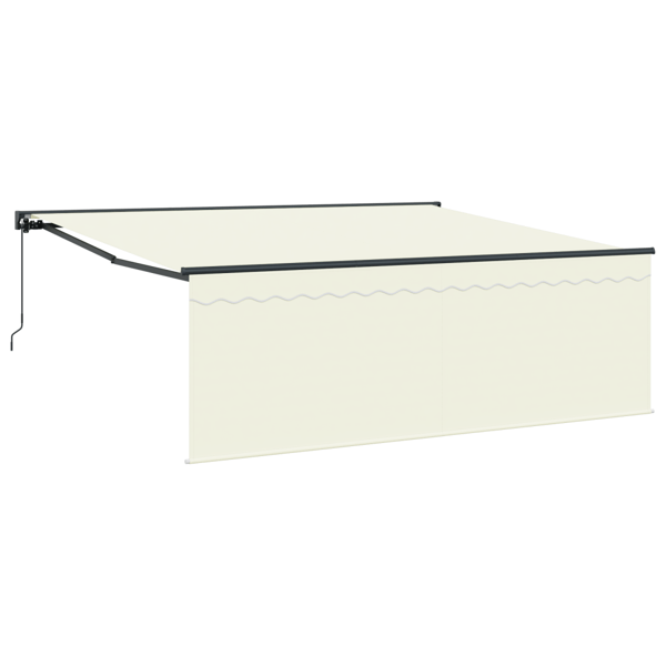 Utfällbar markis Kräm 400 × 300 cm Polyester och aluminium
