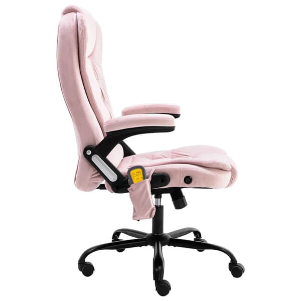 Massagekontorsstol rosa sammet