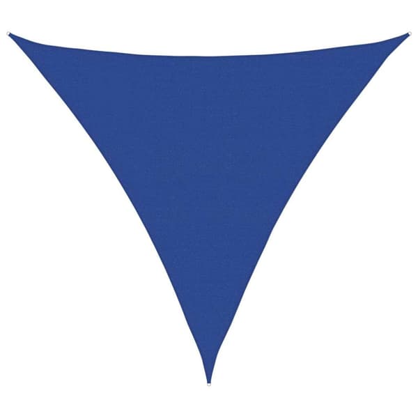 Solsegel 160 g/m² triangulär blå 5x5x5 m HDPE