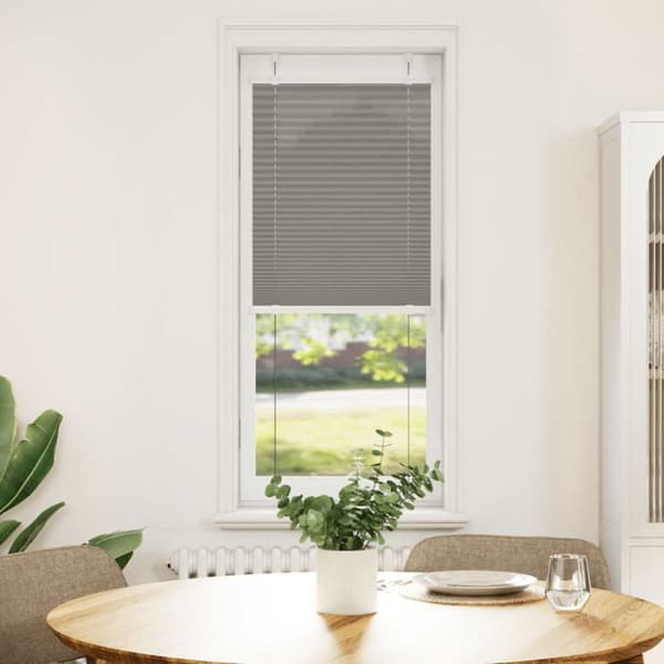 Plisserad persienn antracit 45x100cm tyg bredd 44,4cm polyester