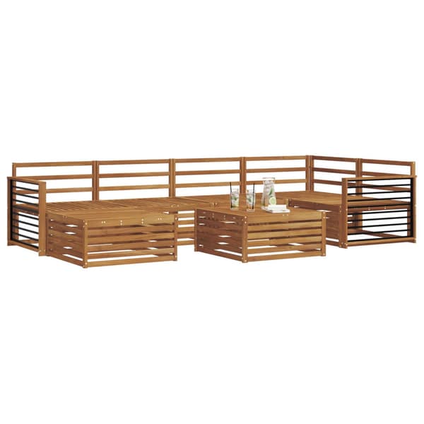 Utomhussoffset 7 pcs Naturfärg