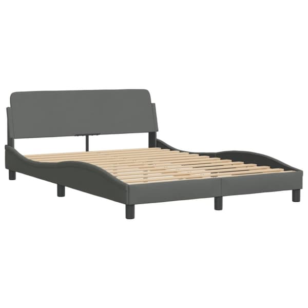 Bed Frame "Dover" Dark Grey 120x200 cm Fabric