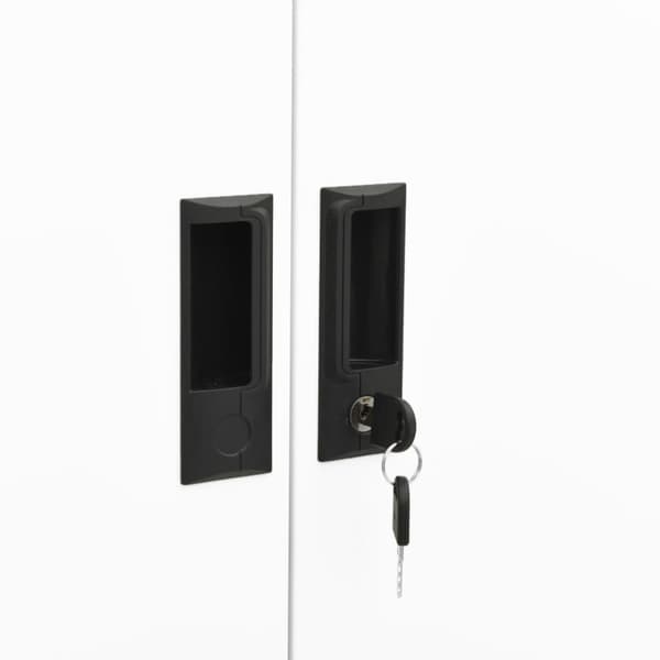 Dokumentskåp vit 90x40x180 cm stål