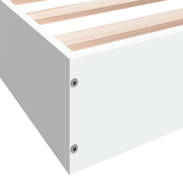 Golvsängsram Vit 80 x 200 cm Konstruerat trä