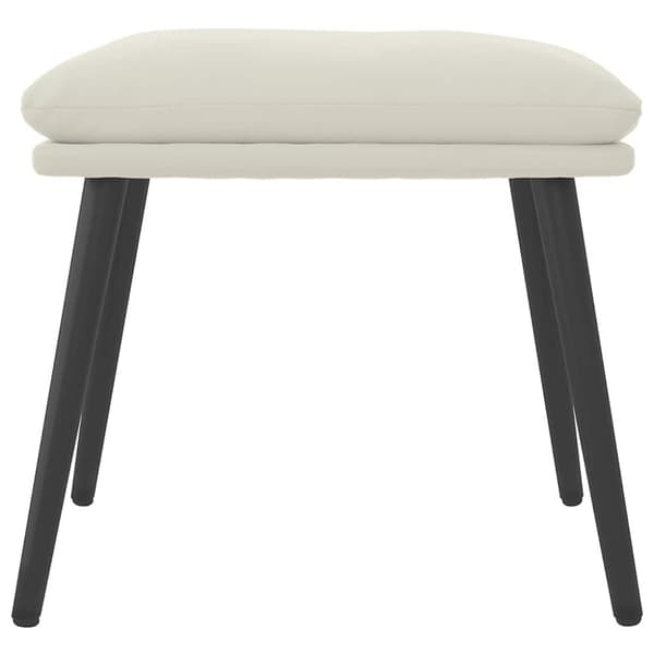 Fotpall gräddvit 45x29,5x35 cm sammet